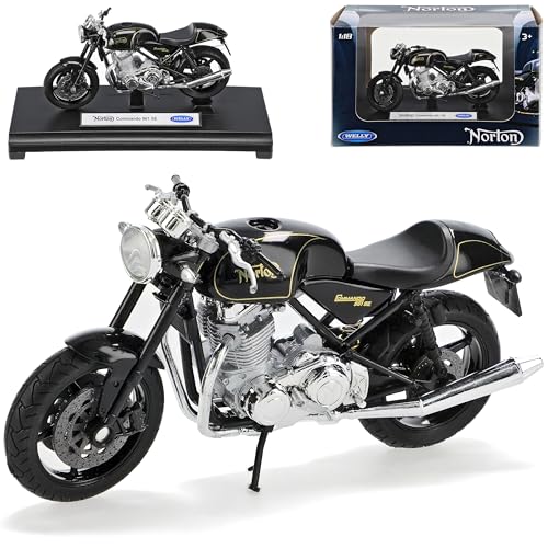 Welly Norton Commando 961 SE Schwarz 1/18 Modell Motorrad von Welly