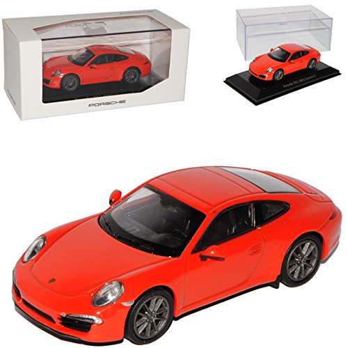 Welly Porsche 911 991 Carrera S Coupe Rot Ab 2011 1/43 Modell Auto mit individiuellem Wunschkennzeichen von Welly