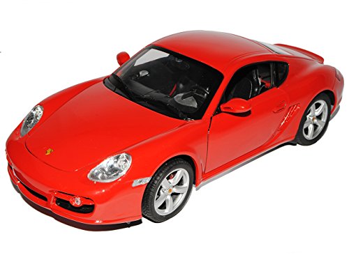 Welly Porsche Cayman S 987C Rot Coupe 2005-2013 1/18 Modell Auto mit individiuellem Wunschkennzeichen von Welly