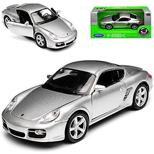 Welly Porsche Cayman S 987C Silber Coupe 2005-2013 ca 1/43 1/36-1/46 Modell Auto von Welly