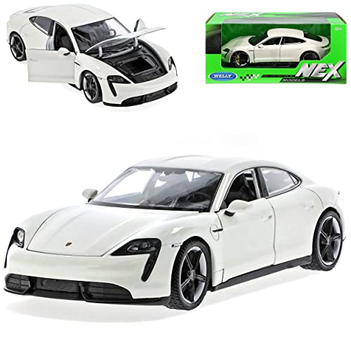 Welly Porsche Taycan Weiss Ab 2019 1/24 Modell Auto von Welly