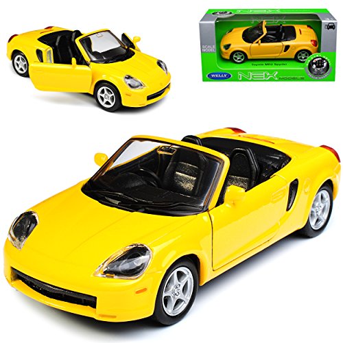 Welly T*o*y*o*t*a MR2 Gelb Spyder Cabrio W3 ZZW30 1999-2007 ca 1/43 1/36-1/46 Modell Auto von Welly