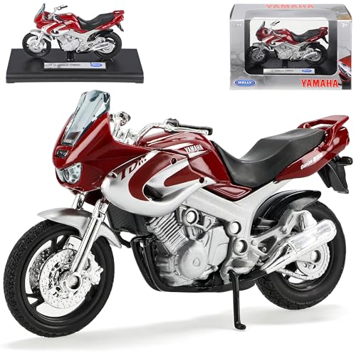 Welly Yamah. Tdm850 TDM 850 2001 Rot Braun 1/18 Modellmotorrad Modell Motorrad von Welly