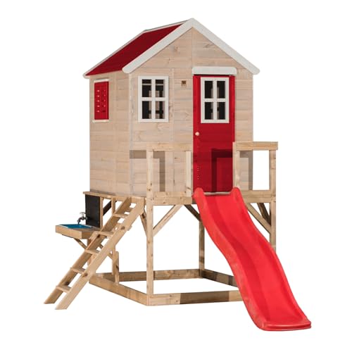 Wendi Toys M22R-K Küchen-Spielset für Kinder, 310 x 200 x 242 cm, rot - langlebige Outdoor-Küche mit Schritt-für-Schritt-Montage, perfekt für kreatives Kochspiel von Wendi Toys