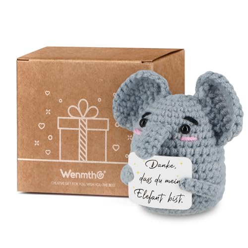 WenmthG Gute Gesserung Geschenke Positive Gestrickter Elefant von WenmthG