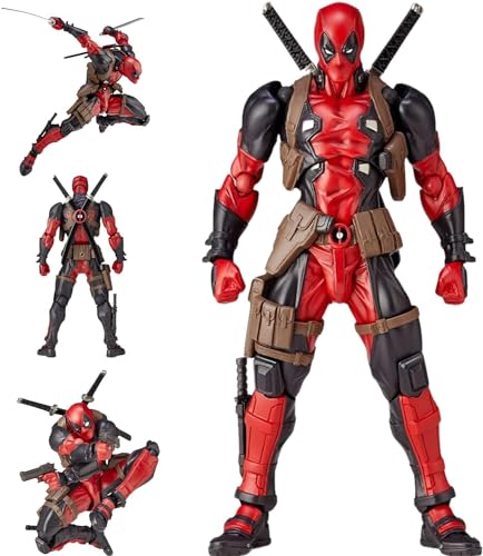 Wenxiufong Deadpool Action Figur Superheld Film Anime PVC Spielzeug Desktop Ornamente Figur Bewegliche Charaktere Modell Dekorationen Sammel Geschenk Box Kinder Geschenke von Wenxiufong