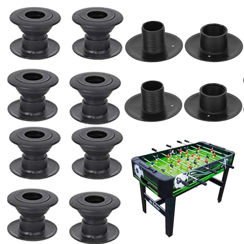 10 Paar Schwarzes Tischfußballlager, Kicker-Spaßspiele-Zubehör, Tischfußballbuchsen aus Kunststoff, Outdoor Spaß für Tischfußbal, Kicker， Tischfußballspiellager, für Tischfußball großartiger Ersatz von Wenyue