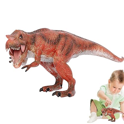 Weppduk 2 Pcs Dinosaurier-Figuren für Kinder,Dinosaurier-Figuren für Kinder - Braune Tierfigurenspielzeuge,Spielfiguren-Ornament mit beweglichem Mund für Kinder und Kleinkinder von Weppduk