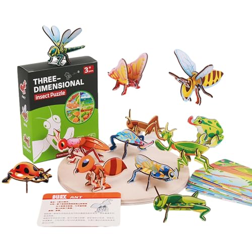 Weppduk 3D-Tierpuzzle, 3D-Tierpuzzle - Puzzle | Learning Toys 3D-Papierpuzzle, manuelle Selbstmontage Dreidimensionales Modell Spielzeug für Mädchen von Weppduk