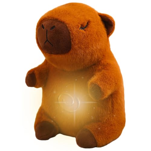 Weppduk Capybara Plüschpuppe, Gefüllte Capybara | Beruhigende Schlafpuppe mit Musik und Licht,Atmender Schlafpartner mit Einstellbarer rhythmischer Atmung, Schlafberuhiger, Kuscheltier Weppduk Capybara Plüschpuppe, Gefüllte Capybara | Beruhigende Schlafpuppe mit Musik und Licht,Atmender Schlafpartner mit Einstellbarer rhythmischer Atmung, Schlafberuhiger, Kuscheltier von Weppduk