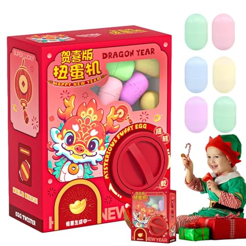 Weppduk Eierautomat, Spender für Spielzeugautomaten,Eierspender-Spielzeug mit chinesischem Drachen-Design - Festliches Spielzeug-Verkaufsgerät, Eierdrehmaschine, Spielzeug für und Mädchen, Neujahrs- von Weppduk