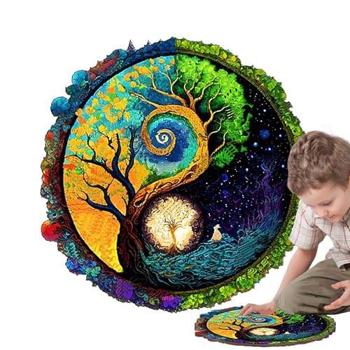 Weppduk Holzpuzzles, einzigartige Form-Puzzles, kreative Schnittpuzzles, pädagogische Entwicklungsspiele für Familiendekoration Weppduk Holzpuzzles, einzigartige Form-Puzzles, kreative Schnittpuzzles, pädagogische Entwicklungsspiele für Familiendekoration von Weppduk