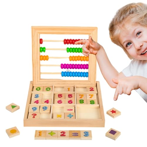 Weppduk Kinder-Abakus-Spielzeug, Holz-Abakus | 2-in-1 pädagogisches Mini-Regenbogen-Abakus-Holzperlenspielzeug - Lern- und Bildungsspielzeug Mathe-Lernspielzeug Vorschul-Spielzeug Abakus-Spiele für von Weppduk