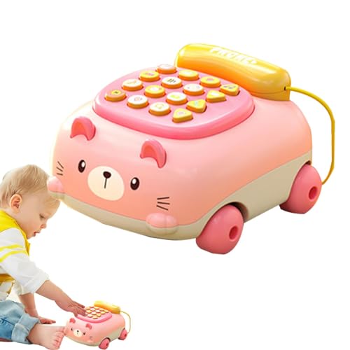 Weppduk Kinder-Handy-Spielzeug, Rollentelefon für Kinder - Mit Lichtern und Geräuschen Rollenspieltelefon für Kinder,Spielzeug für Kleinkinder, Telefonspielzeug für Kleinkinder, interaktives von Weppduk