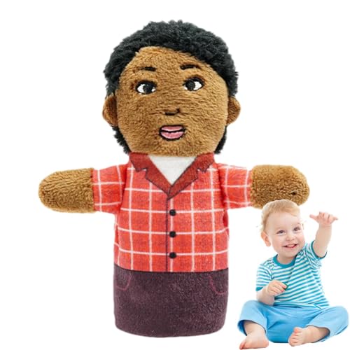 Weqizuerqi Handpuppen mit schwarzen Fingern, Fingerpuppen für die Familie, für schwarze Menschen, Cartoon, Plüschpuppe, afrikanischer Finger, Großeltern, Mama, Papa von Weqizuerqi