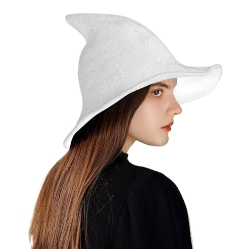 Weqizuerqi Hexenhüte für Damen, gestrickter Cosplay-Hut, spitz, atmungsaktiv, Kopfbedeckung, Cosplay-Zubehör für Damen und Erwachsene, Urlaub, Party, Maskerade, Bühnenfotografie Weqizuerqi Hexenhüte für Damen, gestrickter Cosplay-Hut, spitz, atmungsaktiv, Kopfbedeckung, Cosplay-Zubehör für Damen und Erwachsene, Urlaub, Party, Maskerade, Bühnenfotografie von Weqizuerqi