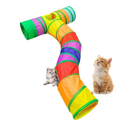 Weqizuerqi Katzentunnel, großer Spieltunnel für den Innenbereich, interaktives, faltbares Kätzchenhaus mit Ball, buntes Haustierzubehör für Kaninchen, Bewegung und Welpen Weqizuerqi Katzentunnel, großer Spieltunnel für den Innenbereich, interaktives, faltbares Kätzchenhaus mit Ball, buntes Haustierzubehör für Kaninchen, Bewegung und Welpen von Weqizuerqi