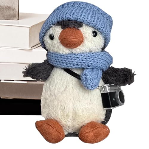 Weqizuerqi Pinguin-Plüsch, niedliches 16,3 cm Kissen, Plüsch-Pinguin, Winter-Pinguin, Sealife-Tiere, Stofftier für Kinder, , Weihnachten von Weqizuerqi