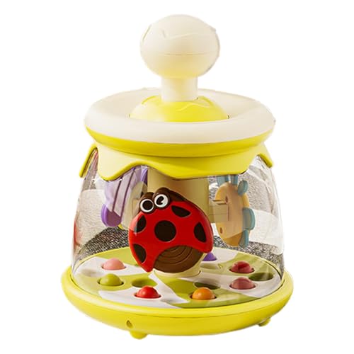 Weqizuerqi Saugnapfspielzeug für Babys, Babysaugung Sensorische Bälle - Drehende Kinder Press Carousel Toy,Früheres Lernen, Engagieren von Spinnings Carousel, Educational Dome Tumble für und Mädchen von Weqizuerqi