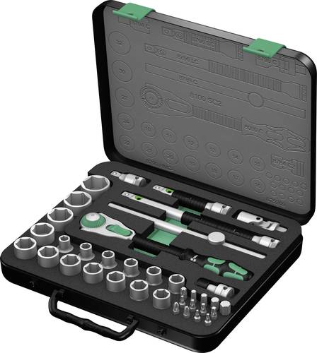 Wera 8100 SC 2 Zyklop Steckschlüsselsatz metrisch 1/2  (12.5 mm) 37teilig 05003645001 von Wera