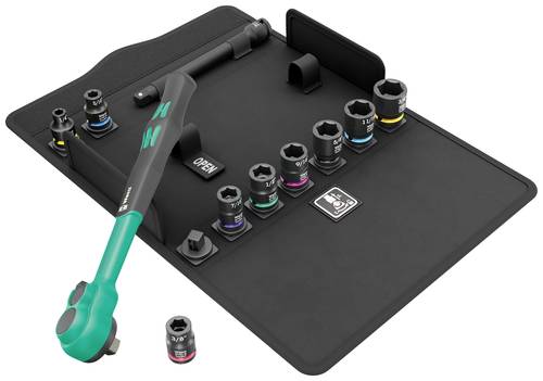 Wera 8100 SB 13 Zyklop Comfort Umschaltknarren-Set zöllig, metrisch 3/8  11teilig 05005531001 von Wera