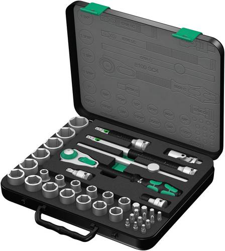 Wera 8100 SC 4 Zyklop Steckschlüsselsatz zöllig 1/2  (12.5 mm) 38teilig 05003647001 von Wera