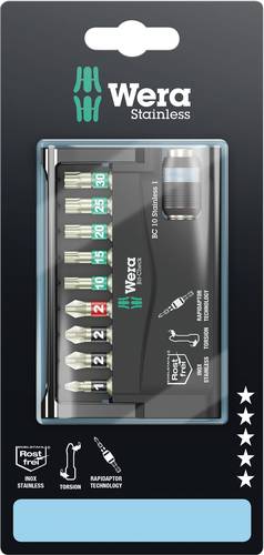 Wera BC 10/9 05073630001 Bit-Set 10teilig Kreuzschlitz Phillips, Kreuzschlitz Pozidriv, Innen-TORX von Wera