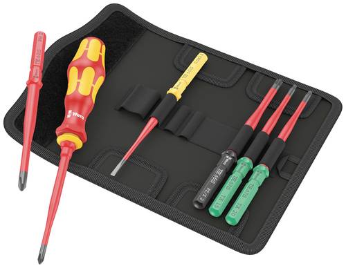 Wera Kraftform Kompakt VDE 7 extra slim 1 Elektriker Wechselklingen-Set von Wera