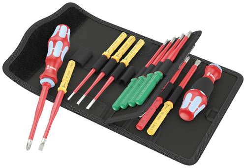 Wera Kraftform Kompakt VDE Stainless 17 extra slim 1 Elektriker Wechselklingen-Set von Wera