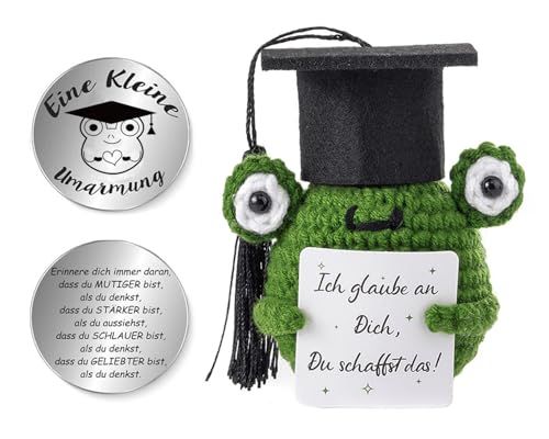 Werfunee Glücksbringer Positive Potato, Upgrade Große Positive Kartoffel Deutsch Pocket Hug, Mutmacher Gute Besserung Geschenk, Geschenke für Frauen, Beste Freundin Geschenke (Frosch) von Werfunee