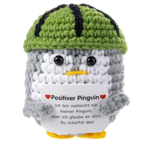 Werfunee Glücksbringer Positive Potato, Upgrade Große Positive Kartoffel Deutsch Pocket Hug, Mutmacher Gute Besserung Geschenk, Geschenke für Frauen, Beste Freundin Geschenke (Pinguin) von Werfunee