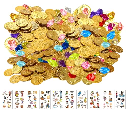 Werownsgso 160 Stück Piraten Goldmünzen Schmucksteine Set 50 Piratenschatz Goldmünzen 100 Edelsteine für Kinder 10 Piraten Tattoo Aufkleber Piraten Schatzsuche Deko für Kindergeburtstag Party Werownsgso 160 Stück Piraten Goldmünzen Schmucksteine Set 50 Piratenschatz Goldmünzen 100 Edelsteine für Kinder 10 Piraten Tattoo Aufkleber Piraten Schatzsuche Deko für Kindergeburtstag Party von Werownsgso