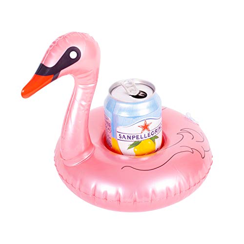 Wild 'n Wet Aufblasbare Getränkehalter Einhorn Schwan & Flamingo Whirlpool Dosenhalter (Schwan) von Wet 'n' Wild