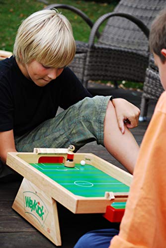 Weykick Piccolo 7200G / Magnetfußball für 2 SpielerInnen / Holz / Spielfläche: 53,5 x 33,5 cm / 2 Fußballspieler mit Führungsmagneten von WeyKick