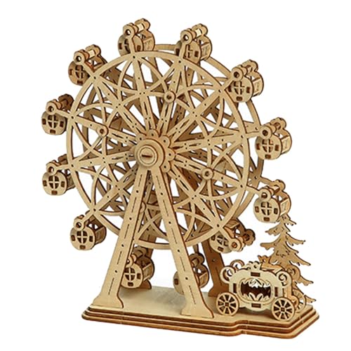 Wezalget 3D-Holzpuzzle | Riesenrad-Holzpuzzle -Architekturmodellbausatz Holz-Riesenrad-Montagemodellbausatz Holzmodell-Bastelset | für Kinder Erwachsene von Wezalget