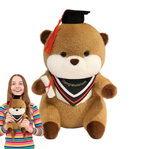 Wezalget Abschluss Plüschtier | Sammlerstück Plüschotter Anhänger | Weiches Realistisches Tier mit Doktorhut und Diplom Geschenkidee für Absolventen Geburtstag Weihnachten Wezalget Abschluss Plüschtier | Sammlerstück Plüschotter Anhänger | Weiches Realistisches Tier mit Doktorhut und Diplom Geschenkidee für Absolventen Geburtstag Weihnachten von Wezalget