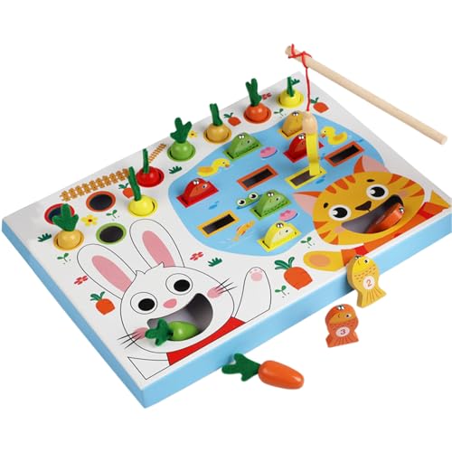 Wezalget Baby Karotten Pflücken Angelspiel | Holz Angelspiel Möhren Ernte Spielzeug - Sinnes Puzzle zum Farbensortieren für Vorschulkinder als Geschenkfüller für Geburtstage und Wezalget Baby Karotten Pflücken Angelspiel | Holz Angelspiel Möhren Ernte Spielzeug - Sinnes Puzzle zum Farbensortieren für Vorschulkinder als Geschenkfüller für Geburtstage und von Wezalget