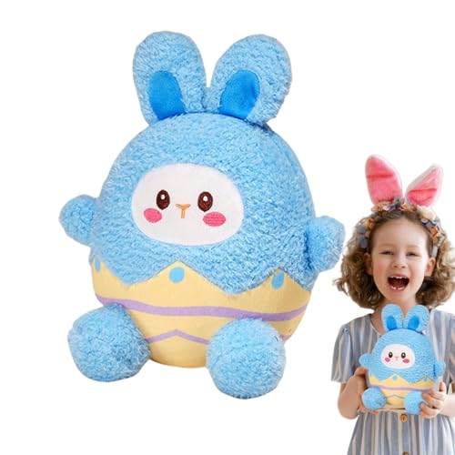 Wezalget Gefüllter Hasenplüsch, Hasenplüsch - Cartoon Animal Plushie,9,8 -Zoll -Cartoon Ostern Eierschalen Kaninchen -Plüsch, weiche, beruhigende Puppe für Kinder von Wezalget