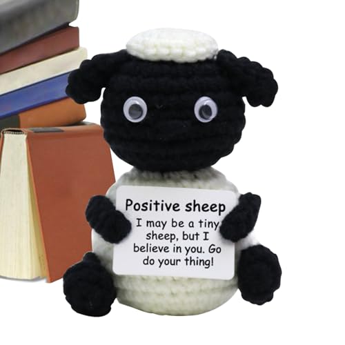 Wezalget Häkel Tiere, Positives Häkel Schaf Puppe Mit Motivierender Karte, Niedliche Raumdekoration Für Schlafzimmer Wohnzimmer Bücherregal Schreibtisch Büro Kinder Erwachsene Wezalget Häkel Tiere, Positives Häkel Schaf Puppe Mit Motivierender Karte, Niedliche Raumdekoration Für Schlafzimmer Wohnzimmer Bücherregal Schreibtisch Büro Kinder Erwachsene von Wezalget