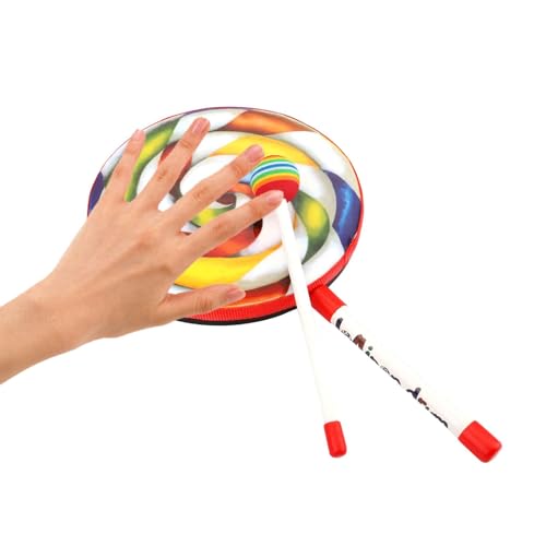 Wezalget Lollipop-Trommel mit Trommelschläger,Handtrommelstock-Spielzeug | Hand-Auge-Koordinations-Musikspielzeug, pädagogisches Kinderspielzeug für den Unterricht, Vorschulgeschenke, ab 3 Jahren von Wezalget
