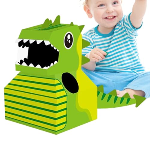 Wezalget Papp-Dinosaurier-Kleid zum Zusammenbauen, tragbares Dinosaurier-Kostüm - Dinosaurier-Kostüm-Karton-Bausatz | Interaktives frühpädagogisches Eltern-Kind-Spielzeug für das tägliche Spielen, von Wezalget