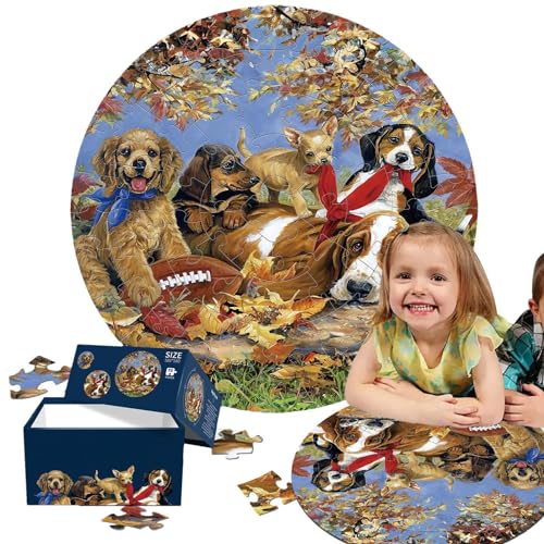 Wezalget Puzzle-Spielzeug, Kleinkind-Puzzles - 70 Teile Bodenpuzzle, pädagogisches rundes Puzzle - Trainieren Sie die Hand-Auge-Koordination für und Mädchen, Puzzle-Spielzeug für Klassenzimmer und von Wezalget