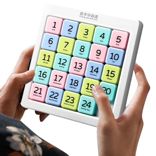 Wezalget Schiebepuzzle - Zahlen-Schiebespiel,Handheld Denkspiel Lernspielzeug Für Jugendliche Und Erwachsene Reise Büro Unterhaltung Wezalget Schiebepuzzle - Zahlen-Schiebespiel,Handheld Denkspiel Lernspielzeug Für Jugendliche Und Erwachsene Reise Büro Unterhaltung von Wezalget