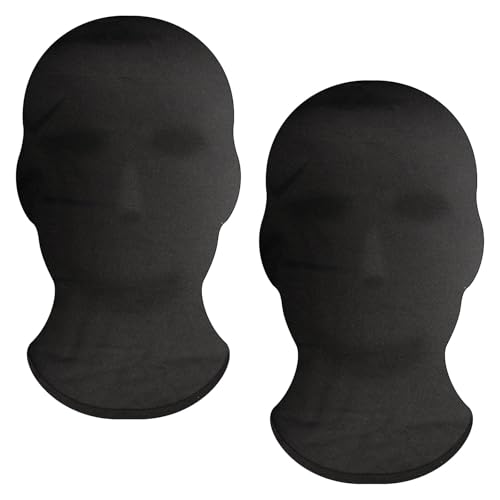 Wffeila 2 Stück Vollgesichtsmaske Halloween Spandex Vollgesichtsmaske Unisex Gesichtslose Maske für Halloween party Kostüm cool und trendy -Schwarz von Wffeila