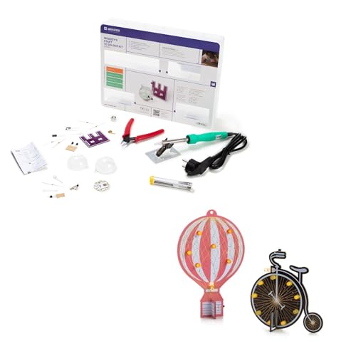 Whadda Soldering Starter Kit mit Allen Werkzeugen wie einem Lötkolben und Cuttern, Plus 4 Fun Soldering Kits, um sofort loszulegen - perfekt für Anfänger und Fortgeschrittene von Whadda