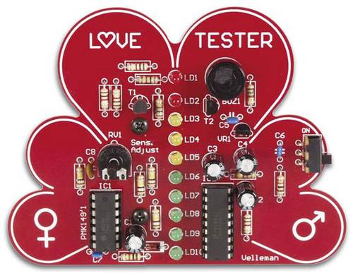 Whadda WSSA149 LED Bausatz Liebes-Tester von Whadda