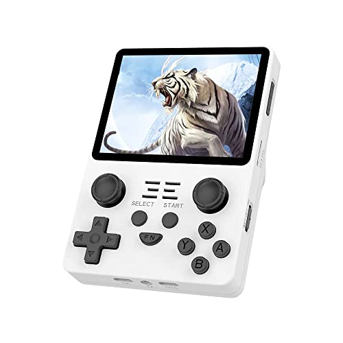 Whatsko Powkiddy RGB20S Handheld Spielekonsole,Retro Konsole 20+ Emulatoren mit Über 16000+ Games,RK3326 Quad-Core 3,5 Zoll 4: 3 IPS OGA Bildschirm Double 3D Joystick Linux System 3500 mAh von Whatsko