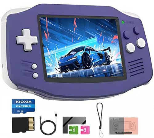 RG 34XX Handheld Spielekonsole,Retro Konsole RG34XX Eingebaut 32G+64G mit über 5000+ Spielen,3,4 Zoll IPS Screen 3500mAh,Handheld Game Console Support Wi-Fi Multiplayer und HD TV-Ausgang(Indigo) von Whatsko