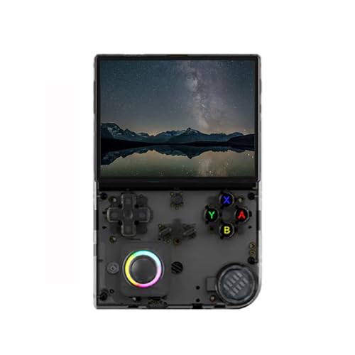 Whatsko RG40XXV Handheld Spielkonsole,RGB Joystick-Beleuchtung 4 Inch IPS Screen,RG40XX V Retro Console Built-in 64G Card mit 5500+ Spielen,Support 5G WiFi Bluetooth 4.2 und HDMI TV-Ausgang(Schwarz) von Whatsko