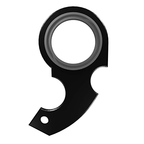 Whattiho Karambit Schlüsselanhänger Spinner, Fidget Spinner Schlüsselanhänger Fidget Spinning Schlüsselring, Neuheit Schlüsselanhänger Tragbarer Schlüsselring (schwarz) von Whattiho